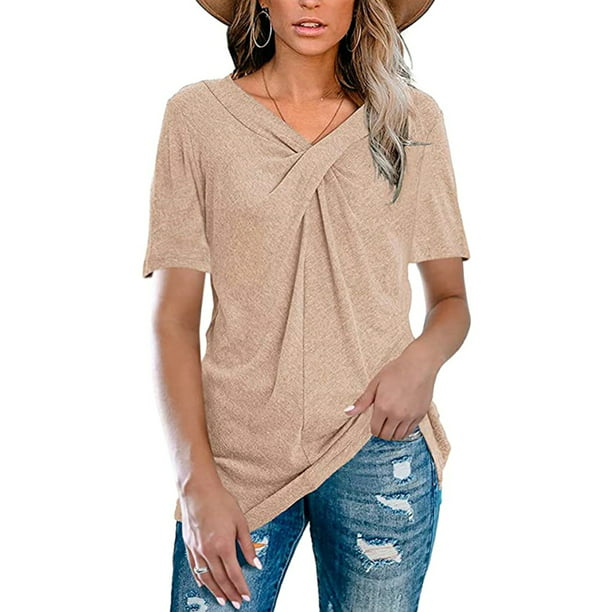 Women Long Sleeve Casual Solid Pattern Blouse Tunic Top Streetwear Side Split 